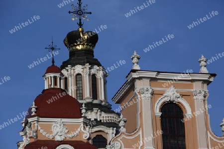 The old Town of the City Vilnius with the St.Kazimir church   in the Baltic State of Lithuania,  