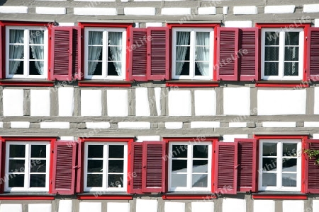 the old town of the villige Schiltach in the Blackforest in the south of Germany in Europe.