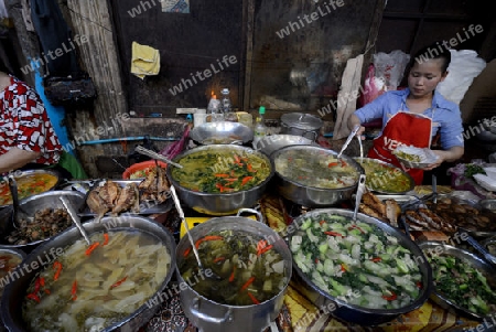 The Market in the old City of Siem Riep neat the Ankro Wat Temples in the west of Cambodia.