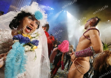 the carneval in the city of Las Palmas on the Island Gran Canary on the Canary Island of Spain in the Atlantic Ocean. 