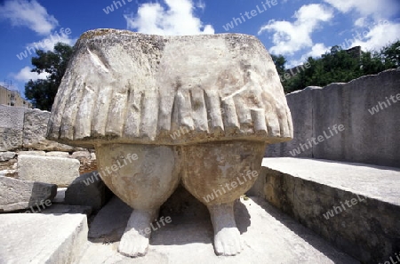 The Ruin of the Hagar Qim Temple in the south of Malta in Europe.