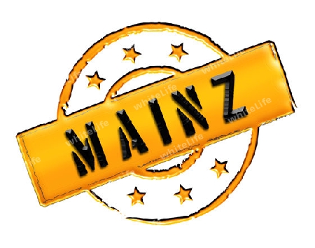 MAINZ - Zeichen / Symbol im Retro Stil fuer Praesentationen, Prospekte, Internet, ...