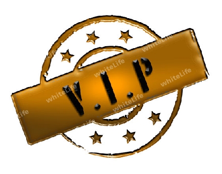 Sign, symbol, stamp or icon for your presentation, for websites and many more named VIP