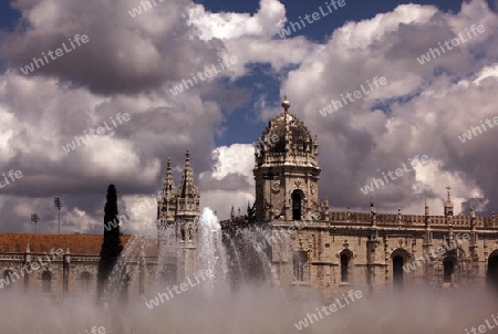 Das Kloster Jeronimus im Stadtteil Belem der Hauptstadt Lissabon in Portugal.   