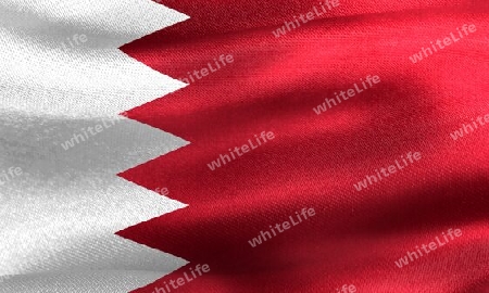 Bahrain flag - realistic waving fabric flag