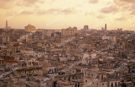 the old town of the city Havana on Cuba in the caribbean sea.