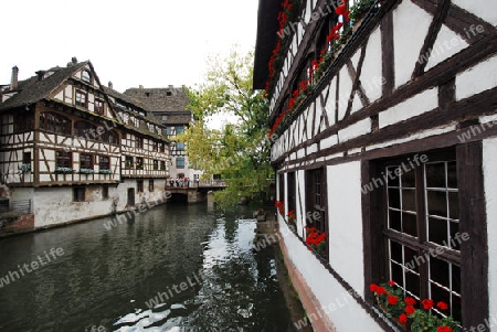 Die Ill im historischen Gerberviertel in Stra?burg