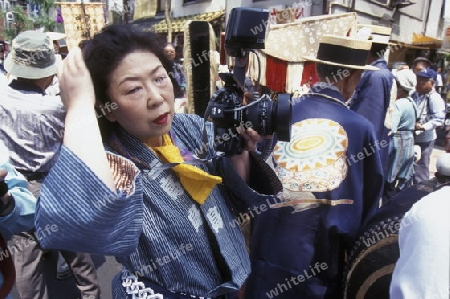 one of the big Festival in the Asakusa Senso Ji Tempel in the city centre of Tokyo in Japan in Asia,



