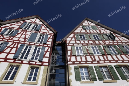 the old town of the villige Schiltach in the Blackforest in the south of Germany in Europe.