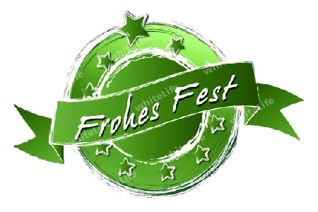 Frohes Fest - Banner, Logo, Symbol im Royal Grunge Style fuer Praesentationen, Flyer, Prospekte, Internet,...