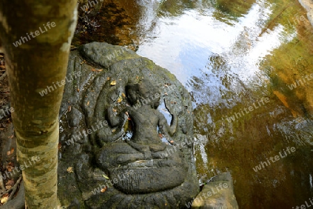 The Tempel Ruin of  Kbal Spean 50 Km northeast of in the Temple City of Angkor near the City of Siem Riep in the west of Cambodia.