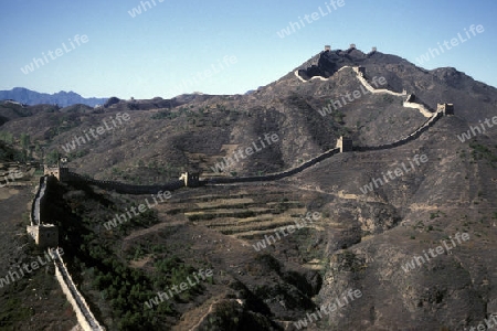 the great wall near the city of beijing in the east of china in east asia. 