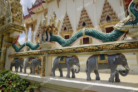 Der Tempel Wat Pak Saeng bei Lakhon Pheng am Mekong River in der Provinz Amnat Charoen nordwestlich von Ubon Ratchathani im nordosten von Thailand in Suedostasien.