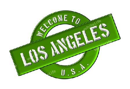 Illustration of WELCOME TO LOS ANGELES as Banner for your presentation, website, inviting...