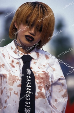 the revolucionary Rainbowkids in a squre in the City centre of Tokyo in Japan in Asia,



