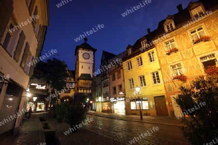  the old town of Freiburg im Breisgau in the Blackforest in the south of Germany in Europe.