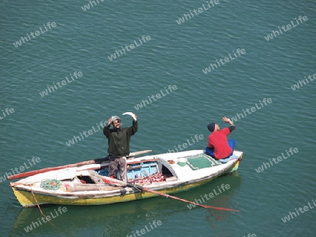 Fischer auf dem Suez Kanal