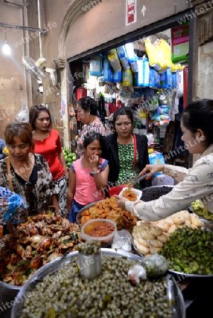 The Market in the old City of Siem Riep neat the Ankro Wat Temples in the west of Cambodia.