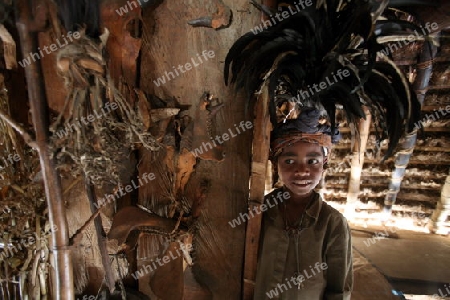 Kinder einer Bauernfamilie in einem Bauerndorf beim Bergdorf Maubisse suedlich von Dili in Ost Timor auf der in zwei getrennten Insel Timor in Asien. 