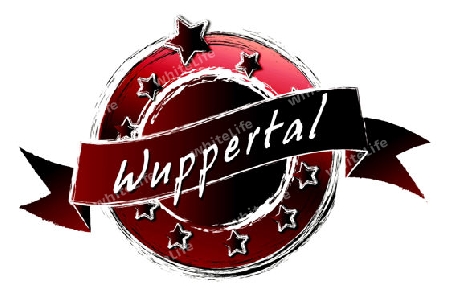 WUPPERTAL - Banner, Logo, Symbol im Royal Grunge Style fuer Praesentationen, Flyer, Prospekte, Internet,...