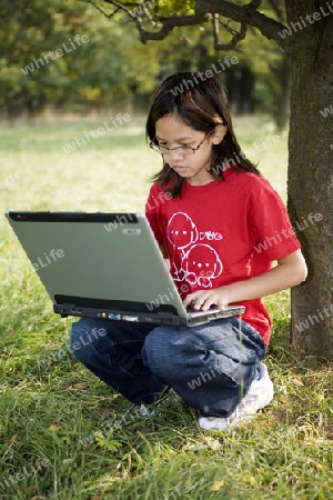 Laptop in der Natur