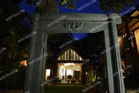 Ein Restaurant in Pai im norden von Thailand in Suedostasien.