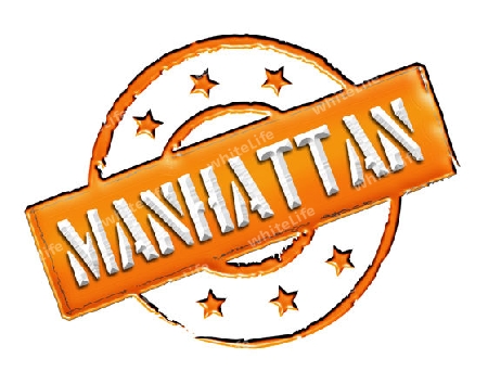 Sign, symbol, stamp or icon for your presentation, for websites and many more named MANHATTAN 