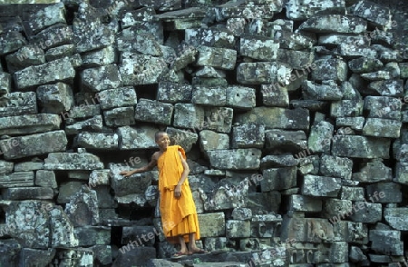 the bayon temple in angkor Thom temples in Angkor at the town of siem riep in cambodia in southeastasia. 