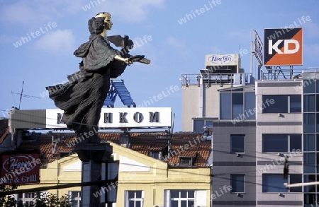 the sofia statue in the old town of the city of Sofia in Bulgaria in east Europe.