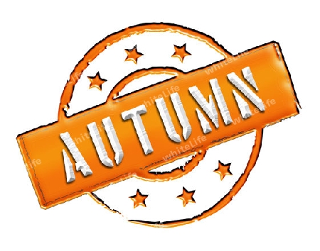 Sign and stamp for your presentation, for websites and many more named AUTUMN