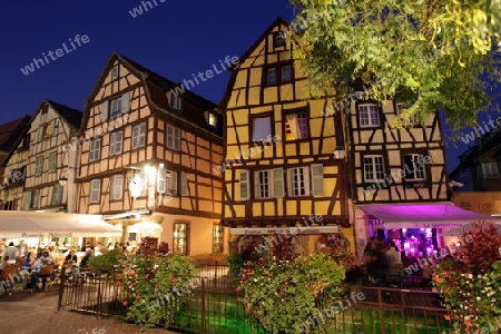 the Market Hall in the old city of Colmar in  the province of Alsace in France in Europe