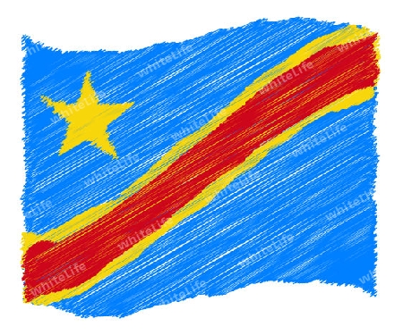 Democratic Republic of the Congo - The beloved country as a symbolic representation as heart - Das geliebte Land als symbolische Darstellung als Herz