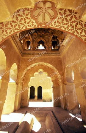 Palace Koubba Ba adiyn in the old town of Marrakesh in Morocco in North Africa.
