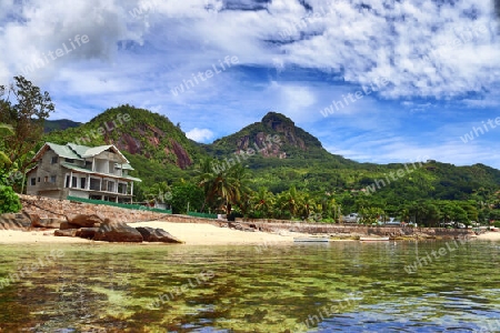 Beautiful impressions of the tropical landscape paradise on the Seychelles islands