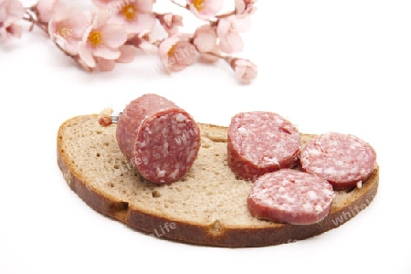 Frische Knoblauchsalami