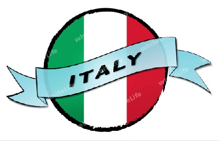 ITALY - your country shown as illustrated banner for your presentation or as button...