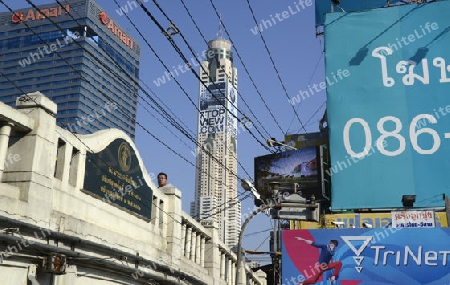 Das Stadtgebiet um Pratunam im Zentrum der Hauptstadt Bangkok von Thailand in Suedostasien.