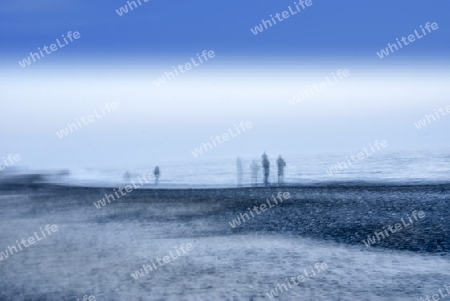 Fishing on the beach in Denmark