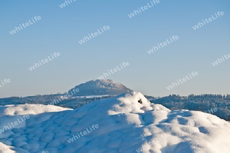 winterliche Landschaft mit Berg