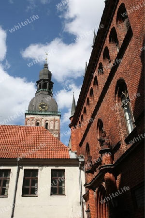 Europa, Osteuropa, Baltikum, Lettland, Riga, Altstadt, Gasse, Architektur, Dom, Kirche, 