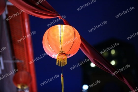 Asiatische Laternen in einem Laden im Chinatown und Altstadt von Singapur im Inselstaat Singapur in Asien. 