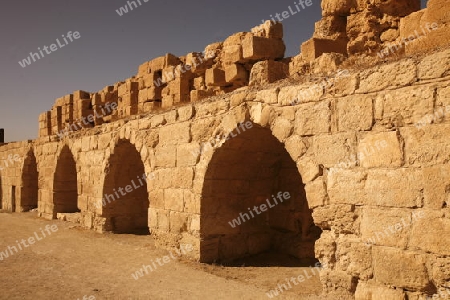 The Karak Castle in the Village of Karak in Jordan in the middle east.