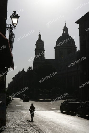 the Dom Sant Agata at the Piazza del Duomo in the old Town of Catania in Sicily in south Italy in Europe.