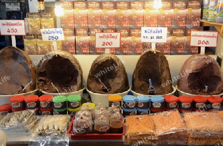Gewuerze und Paste auf dem Day Markt in Phuket Town auf der Insel Phuket im sueden von Thailand in Suedostasien.