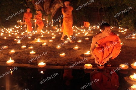 Die Architektur des Wat Phan Tao Tempel in Chiang Mai im Norden von Thailand. 