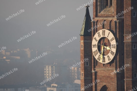 Ziffernblatt der Martinskirche in Landshut