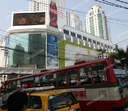 Die Innenstadt rund um den Siam Square Stadtteil im Zentrum der Hauptstadt Bangkok in Thailand. 