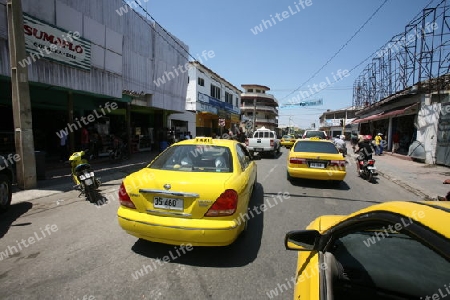 Taxi in der Innenstadt von Dili der Hauptstadt von Ost Timor auf der in zwei getrennten Insel Timor in Asien. 