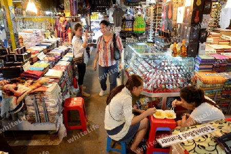 The Market in the old City of Siem Riep neat the Ankro Wat Temples in the west of Cambodia.