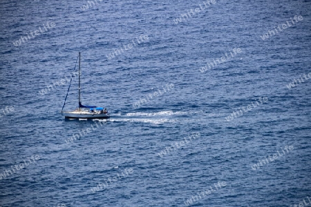 Sailboat in front of Nice, France